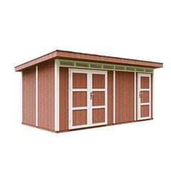 Paneļu māja Timbela M905C ar krāsu komplektu Redwood Red, A237 x 279 x 530 cm / 11,5 m2, sarkana cena un informācija | Dārza mājiņas, šķūņi, malkas nojumes | 220.lv