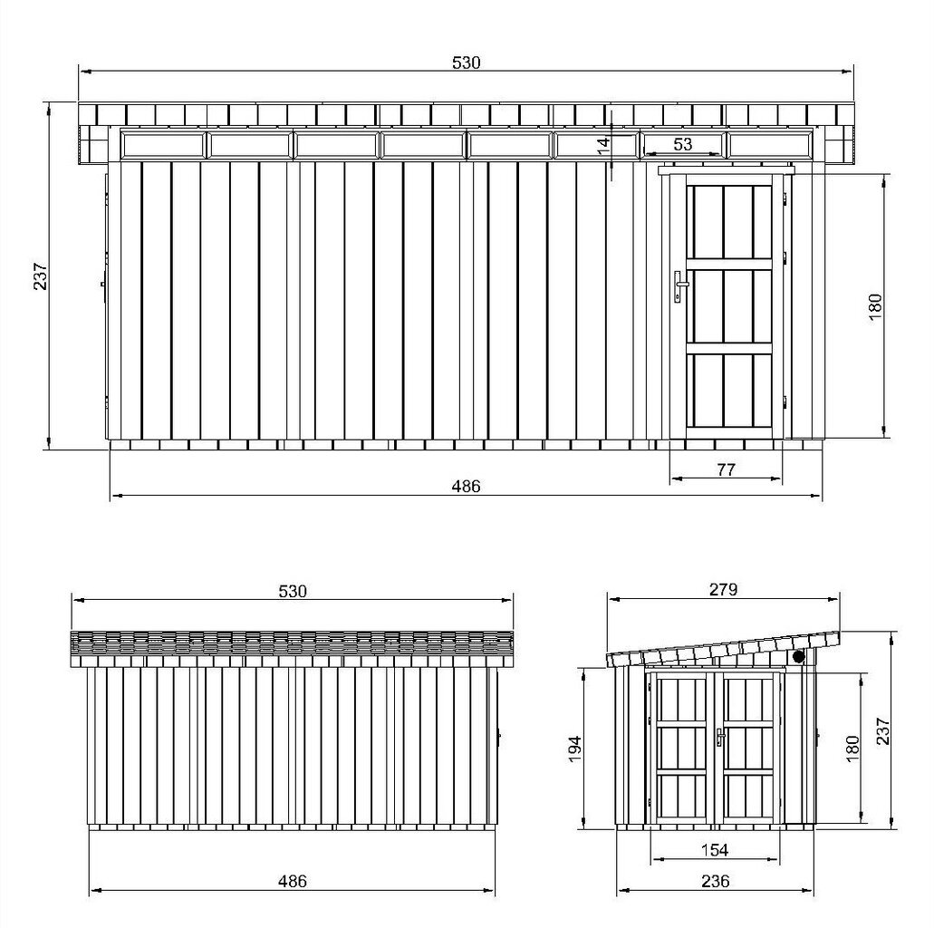 Paneļu māja Timbela M905C ar krāsu komplektu Tundra Grey, A237 x 279 x 530 cm / 11,5 m2, pelēka cena un informācija | Dārza mājiņas, šķūņi, malkas nojumes | 220.lv