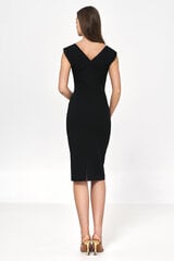 Черное платье с вырезом "карандаш" - S220 цена и информация | Платья | 220.lv