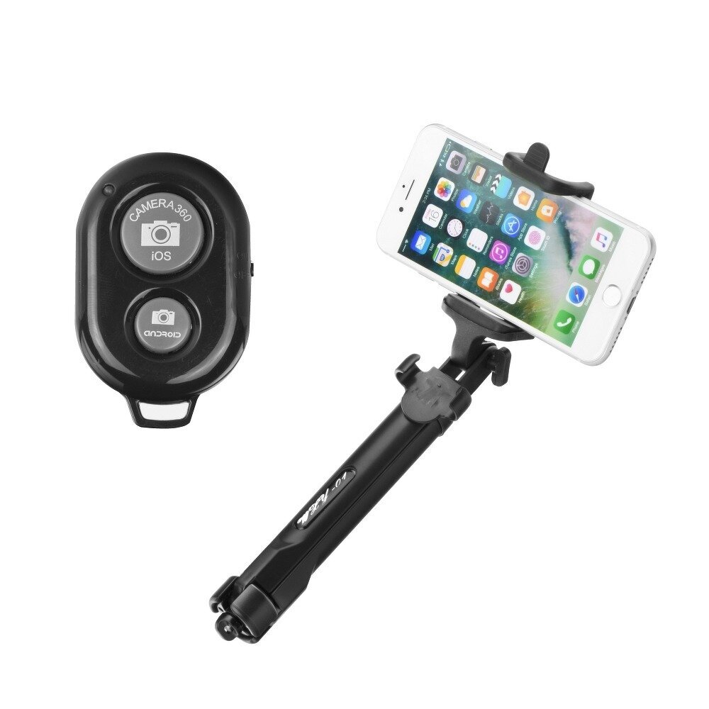 Bluetooth selfie stick ar statīvu un tālvadības pulti, selfie stick, melns цена и информация | Selfie Sticks | 220.lv