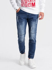 мужские брюки-джоггеры - темно-синие v1 om-padj-0153 124195-7 цена и информация | Мужские джинсы | 220.lv