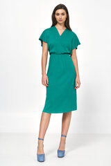 Зеленое вискозное платье с вырезом кимоно - S222 цена и информация | Платья | 220.lv