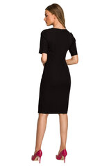 S317 Платье с плиссированной юбкой - черный цена и информация | Платья | 220.lv