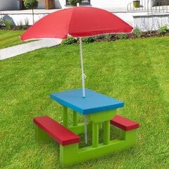 Dārza soliņš ar lietussargu bērniem cena un informācija | Dārza mēbeles bērniem | 220.lv