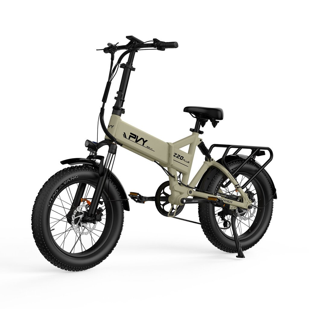 Elektriskais velosipēds PVY Z20 Plus, haki, 500W, 14.5Ahv cena un informācija | Elektrovelosipēdi | 220.lv