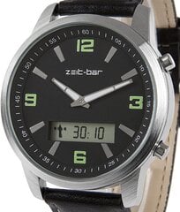 Zeit-Bar Radio Wristwatch pulkstenis vīriešiem ar datuma un darba dienas reklāmu, hronometru B08TGW2LJF цена и информация | Мужские часы | 220.lv