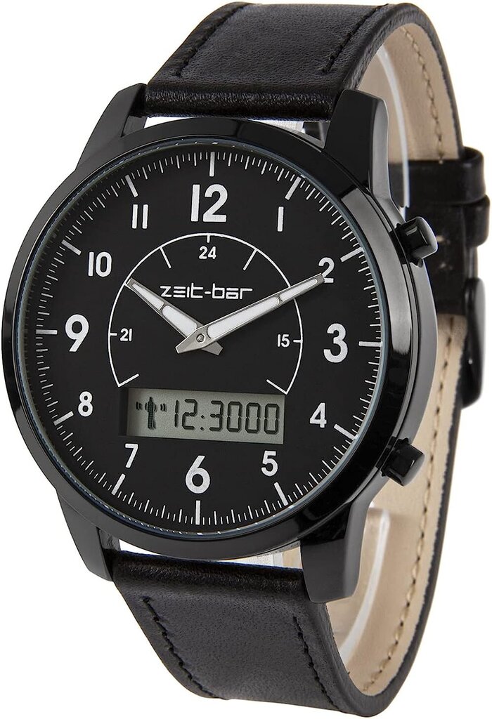 Zeit-Bar Radio Wristwatch pulkstenis vīriešiem ar datuma un darba dienas reklāmu, hronometru B08TGDC9Q6 cena un informācija | Vīriešu pulksteņi | 220.lv