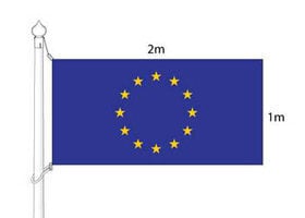 Eiropas Savienības karogs 2x1m mastam цена и информация | Флаги и аксессуары | 220.lv