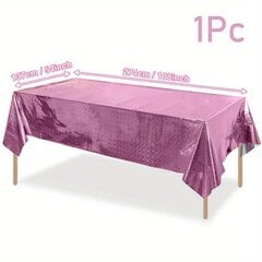 Скатерть для праздника, 127.0х274.32 см, розовая цена и информация | Праздничная одноразовая посуда | 220.lv