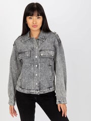 серая женская джинсовая куртка на кнопках цена и информация | Женские пиджаки | 220.lv