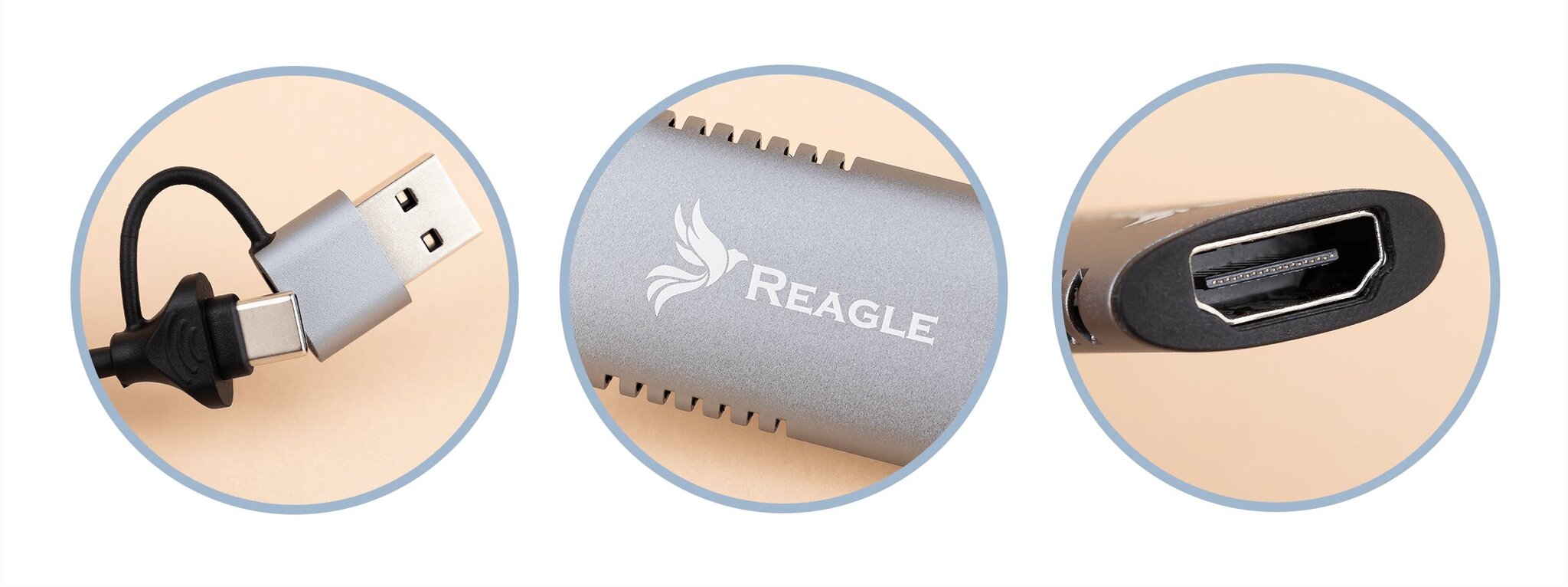 Reagle RYVC3AC цена и информация | Adapteri un USB centrmezgli | 220.lv