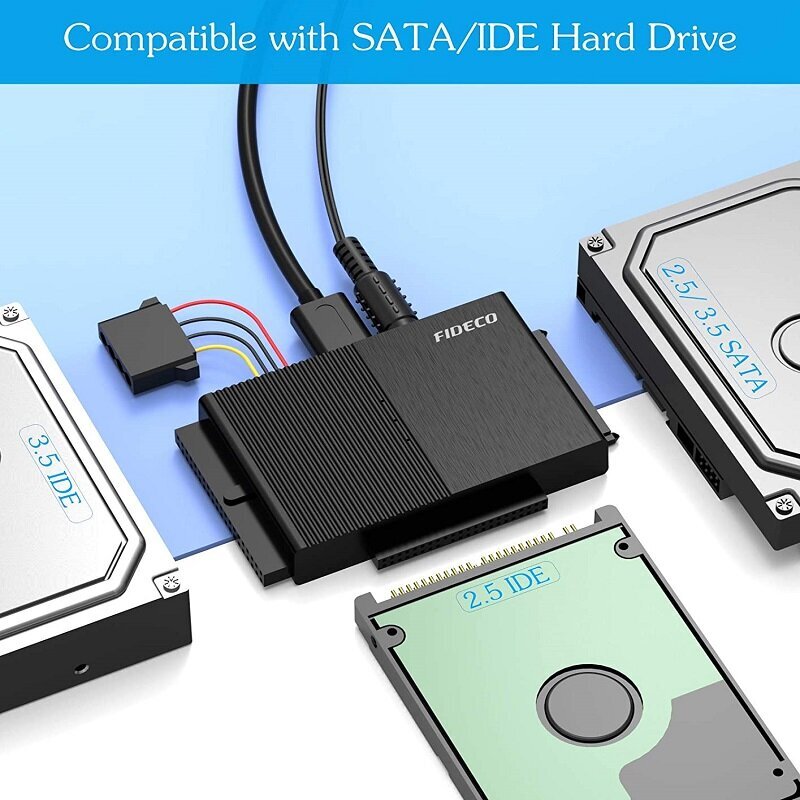 DISKU TILTA ADAPTERIS USB 3.1 SATA III IDE 16TB cena un informācija | Adapteri un USB centrmezgli | 220.lv