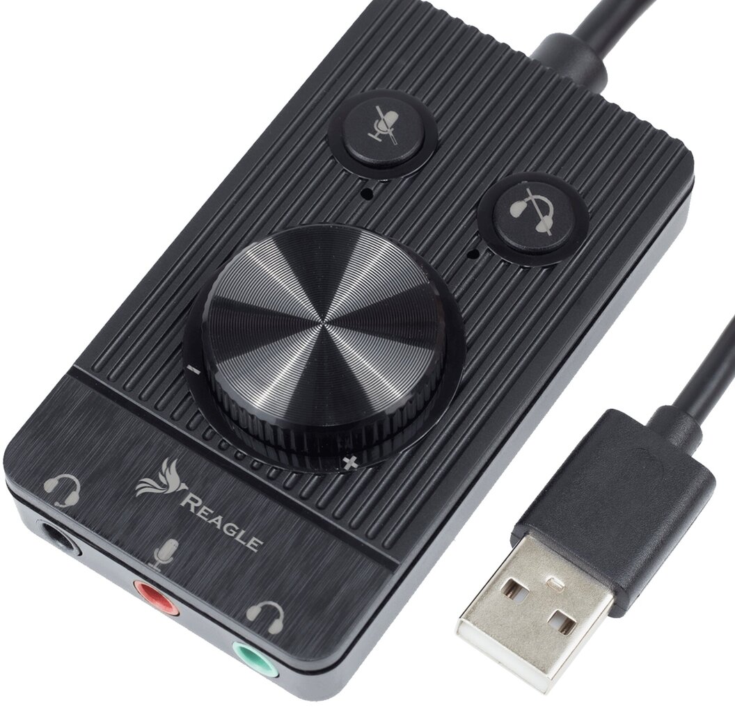 Reagle USB skaņas karte Austiņas Mikrofons 48K 16 BIT cena un informācija | Skaņas kartes | 220.lv
