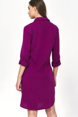 Фиолетовое платье оверсайз с закатанными рукавами - S226 цена и информация | Платья | 220.lv
