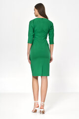 Зеленое платье с асимметричными драпировками - S218 цена и информация | Платья | 220.lv