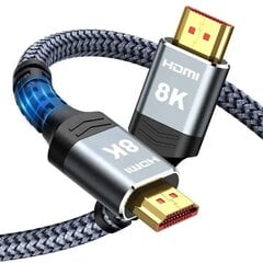 HDMI 2.1 Premium ULTRA High Speed 8K 60HZ 4k 120Hz HQ 1 метр цена и информация | Кабели и провода | 220.lv