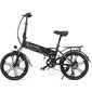 Saliekams elektriskais velosipēds Samebike 20LVXD30-II 20", melns ​ cena un informācija | Elektrovelosipēdi | 220.lv