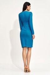 Синее приталенное платье с длинными рукавами - S211 цена и информация | Платья | 220.lv