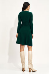 Зеленое платье с вырезом-конвертом - S212 цена и информация | Платья | 220.lv