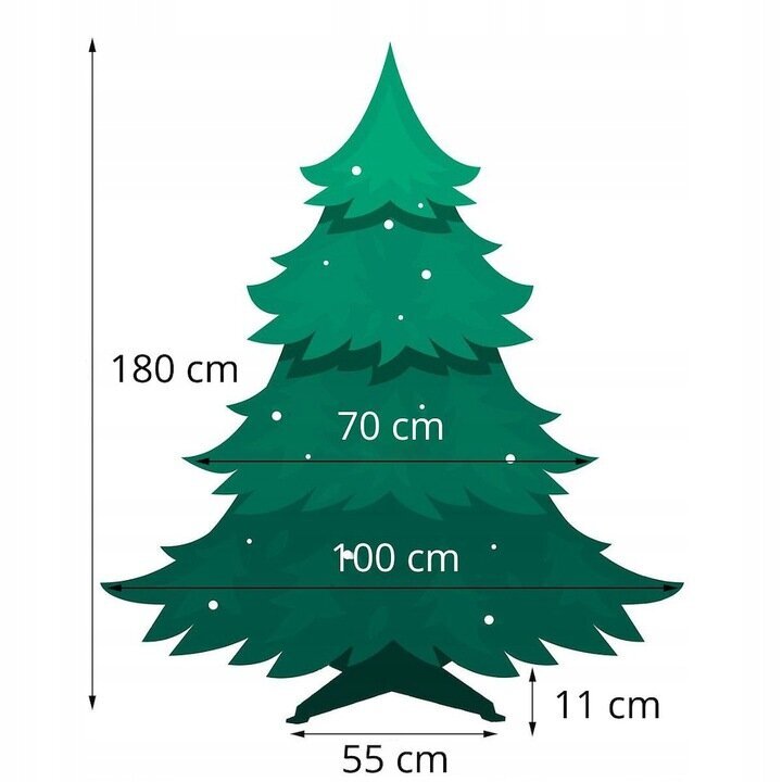 Mākslīgā Ziemassvētku eglīte Dimanta priede Springos CT0077, 180 cm cena un informācija | Mākslīgās egles, vainagi, statīvi | 220.lv