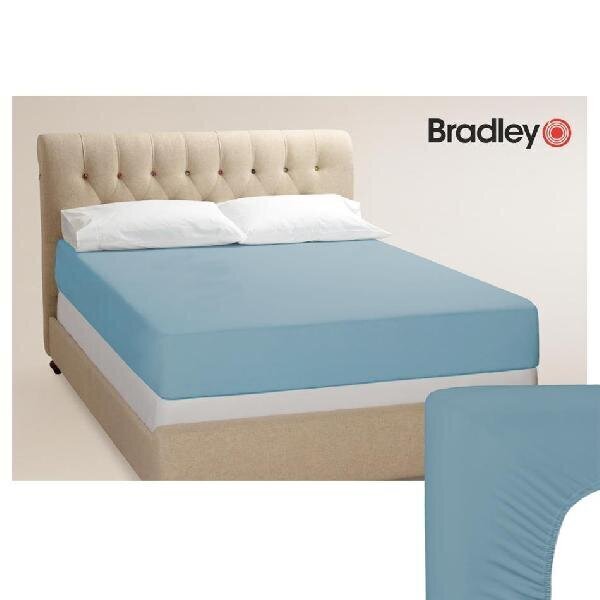 Bradley Trikotāžas palags ar gumiju, 160 x 200 cm, zila, 2 gab cena un informācija | Palagi | 220.lv