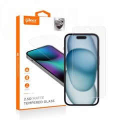 Vmax tempered glass 0.33mm clear glass for  iPhone 15 6,1" matte цена и информация | Защитные пленки для телефонов | 220.lv