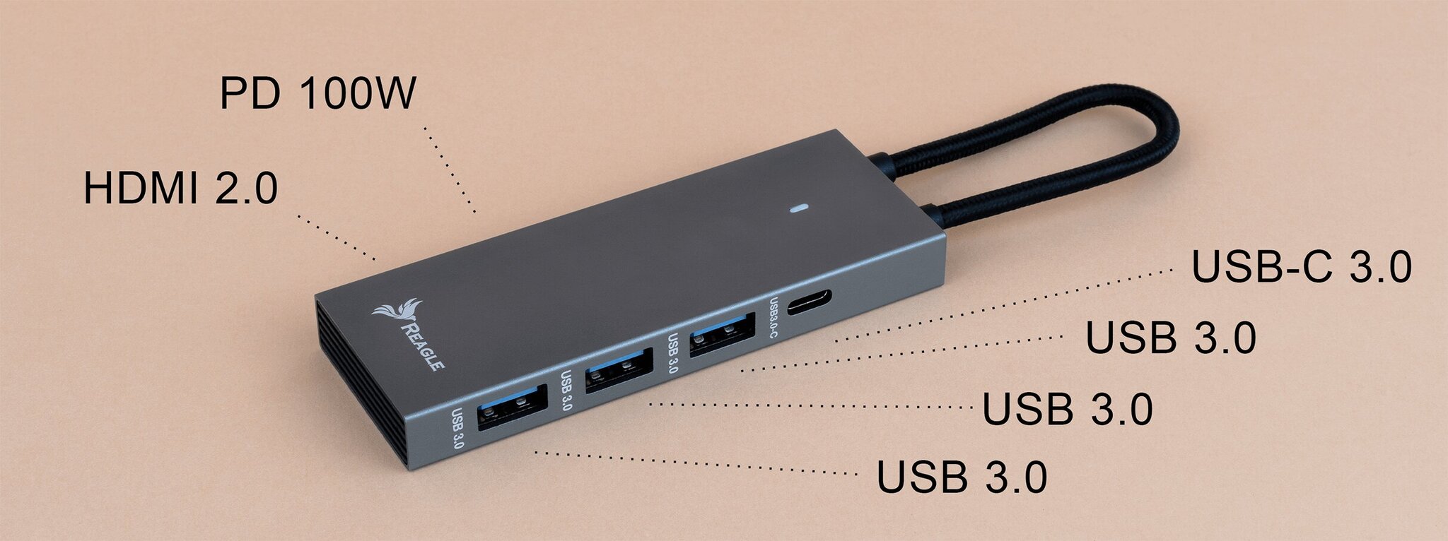Reagle RHUB54C cena un informācija | Adapteri un USB centrmezgli | 220.lv