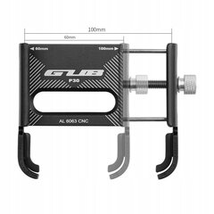 Tālruņa turētājs velosipēdam vai motociklam Gub P30, melns цена и информация | Сумки, держатели для телефонов | 220.lv