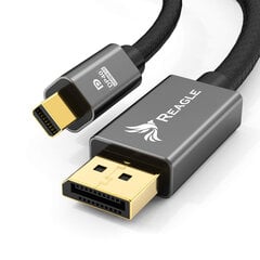 Reagle, Mini DisplayPort 2.0 - DisplayPort 2.0, 2 m cena un informācija | Kabeļi un vadi | 220.lv