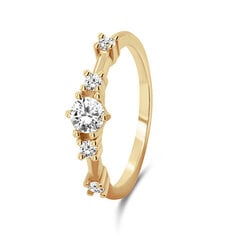 Brilio Silver Очаровательное позолоченное кольцо с цирконами RI040Y цена и информация | Кольца | 220.lv