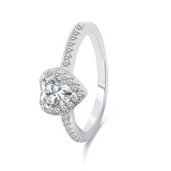 Brilio Silver Романтическое серебряное кольцо Сердце RI047W цена и информация | Кольца | 220.lv