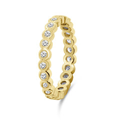 Brilio Silver Очаровательное позолоченное кольцо с цирконами RI050Y цена и информация | Кольца | 220.lv