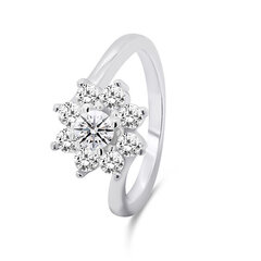 Brilio Silver Красивое серебряное кольцо с цирконами RI053W цена и информация | Кольца | 220.lv