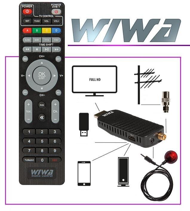 Wiwa H.265 Mini DVB-T/T2 cena un informācija | Antenas un piederumi | 220.lv