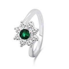 Brilio Silver Красивое серебряное кольцо с цирконами RI053WG цена и информация | Кольца | 220.lv