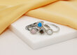 Sudraba gredzens ar opālu un cirkoniem Brilio Silver RI056WB cena un informācija | Gredzeni | 220.lv