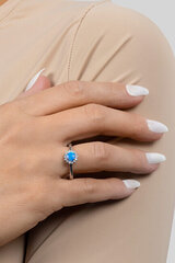 Brilio Silver Красивое серебряное кольцо с опалом и цирконами RI056WB цена и информация | Кольца | 220.lv