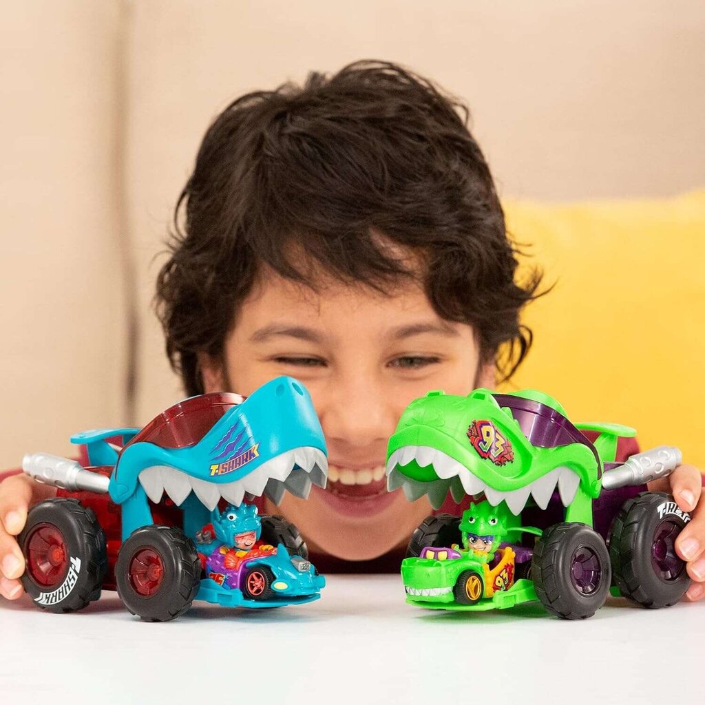 Palaidēja un vadītāja komplekts Mega Wheels T-Racers T-Rex cena un informācija | Rotaļlietas zēniem | 220.lv