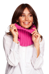 BK097 Дымоход - розовый цена и информация | Женские шарфы, платки | 220.lv