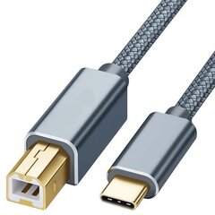 Reagle USB C B 2M printera kabelis HP CANON EPSON XEROX цена и информация | Коммутационная панель 24 порта кат. 6 UTP Lanberg PPU6-1024-B | 220.lv