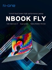 N-one Book Fly Intel Core i7-10870H, 16GB DDR4, 1TB SSD, Windows 11Pro цена и информация | Ноутбуки | 220.lv