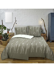 kokvilnas gultasveļa dark grass a817 - pelēka cena un informācija | Gultas veļas komplekti | 220.lv