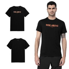 T-krekls vīriešiem 4F, melns цена и информация | Мужские футболки | 220.lv