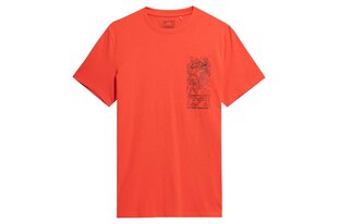 Красная мужская футболка 4F, размер XXL цена и информация | Мужские футболки | 220.lv