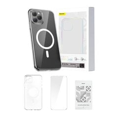 Phone case Baseus Magnetic Crystal Clear for iPhone 11 Pro (transparent) with all-tempered-glass screen protector and cleaning kit цена и информация | Защитные пленки для телефонов | 220.lv