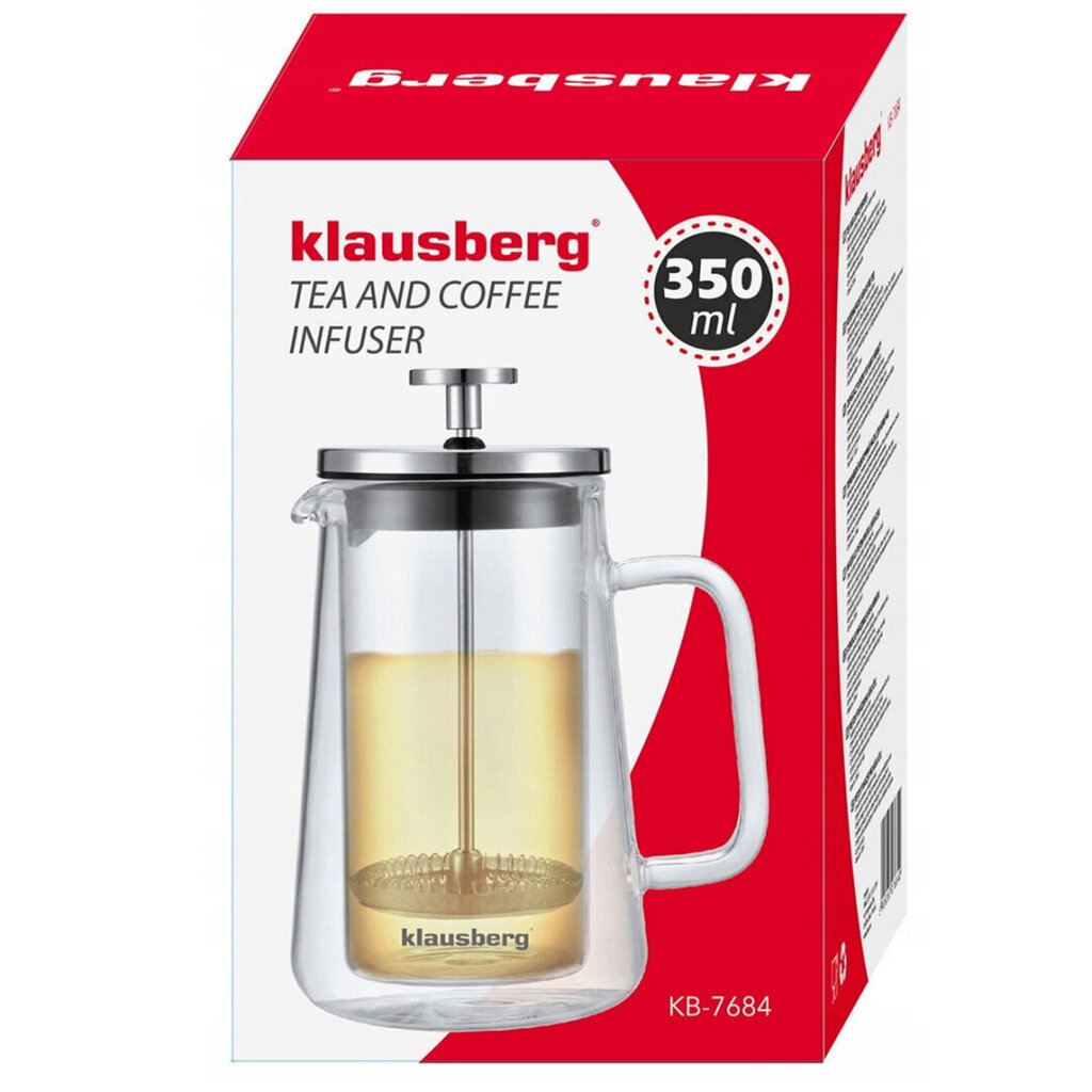 Kafijas tējkanna ar filtru, 350ml KH-7684 cena un informācija | Kafijas kannas, tējkannas | 220.lv