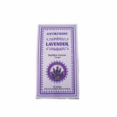 Ājurvēdas Lavender Backflow vīraks, 10 gab. cena un informācija | Mājas aromāti | 220.lv