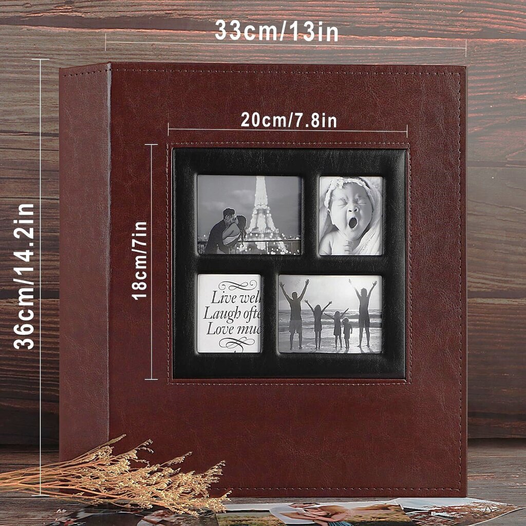 400 kabatiņu fotoalbums LIVMAN BLGE-101 fotogrāfijām ar izmēru 10x15cm cena un informācija | Foto rāmji, foto albumi | 220.lv