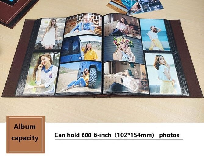 600 kabatiņu fotoalbums LIVMAN BLGE-102 fotogrāfijām ar izmēru 10x15cm цена и информация | Foto rāmji, foto albumi | 220.lv