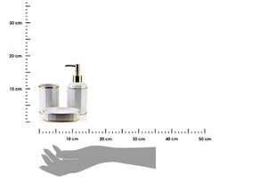 Ванной аксессуары набор 3 в 1 белого и золотистого цвета цена и информация | Аксессуары для ванной комнаты | 220.lv